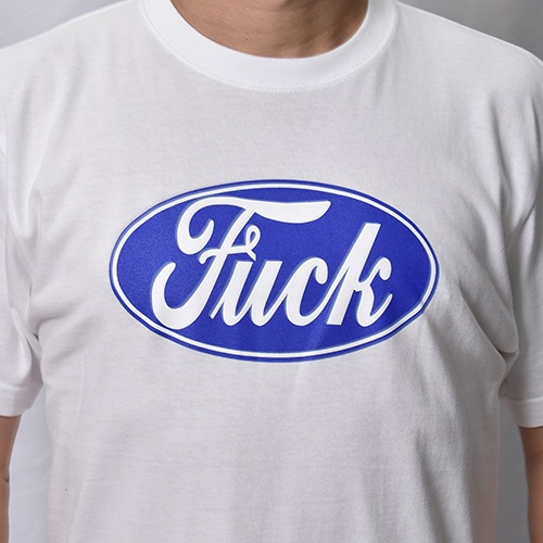 Fat Oval Fuck Logo S/S T-Shirt�ʥե��å����� T����ġ˥ۥ磻�� [a-8597]