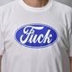 Fat Oval Fuck Logo S/S T-Shirt�ʥե��å����� T����ġ˥ۥ磻�� [a-8597]