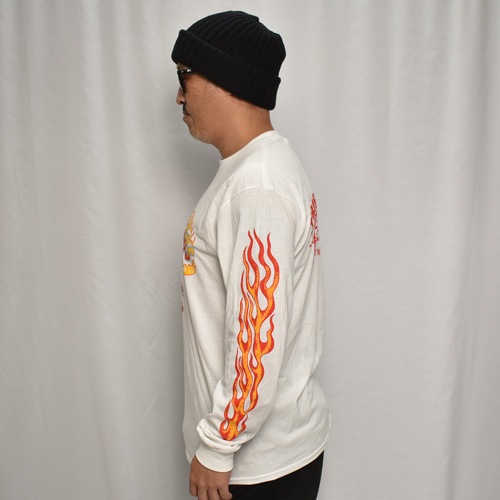 Frisco Choppers��Us/Skull Motor L/S T-Shirt�ʥեꥹ������åѡ����ߥ��� T����ġ˥ۥ磻�ȡߥ�������/��å� [a-8270]