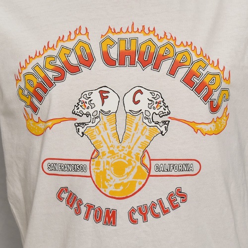 Frisco Choppers��Us/Skull Motor L/S T-Shirt�ʥեꥹ������åѡ����ߥ��� T����ġ˥ۥ磻�ȡߥ�������/��å� [a-8270]