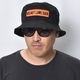 Helmet Laws Suck Patched Cotton Bucket Hat�ʥإ��åȥ��������å��ϥåȡ˥֥�å� [a-8553]
