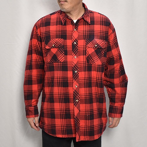 ��Old/Used Quilt Lined Flannel Shirt(����ƥ��󥰥ͥ륷���)��åɡߥ֥�å�/������XL���� [z-9934]