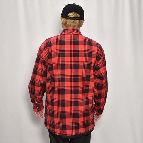 ��Old/Used Quilt Lined Flannel Shirt(����ƥ��󥰥ͥ륷���)��åɡߥ֥�å�/������XL���� [z-9934]