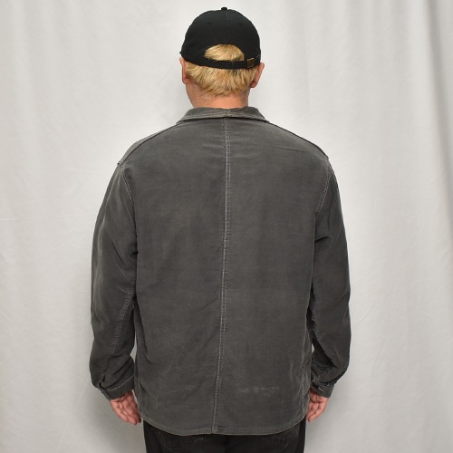 50's-60's Vintage French Black Moleskin Work Jacket(ե⡼륹 㥱å)֥å/57cm [y-0594]