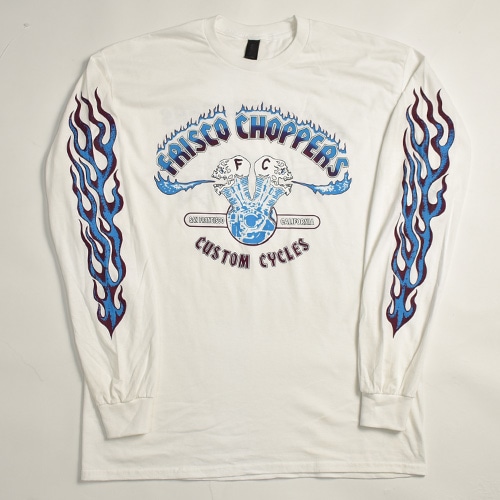 Frisco Choppers��Us/Skull Motor L/S T-Shirt�ʥեꥹ������åѡ����ߥ��� T����ġ˥ۥ磻�ȡߥ֥롼/�ѡ��ץ� [a-8271]