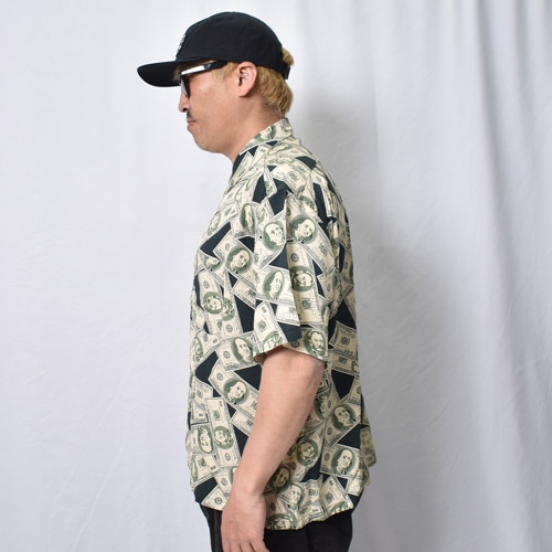 Towncraft/Printed Rayon S/S Open Collar Shirt/Doller�ʥ����󥯥�ե� �졼��󥷥�ġ˥֥�å��ߥ١�����ߥ��꡼�� [a-8498]