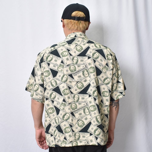 Towncraft/Printed Rayon S/S Open Collar Shirt/Doller�ʥ����󥯥�ե� �졼��󥷥�ġ˥֥�å��ߥ١�����ߥ��꡼�� [a-8498]