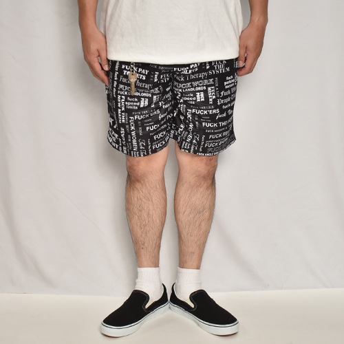 Fuck Word Amphibious Nylon Easy Short Pantsʥեåɥ硼ȥѥġ˥֥å [a-8004]