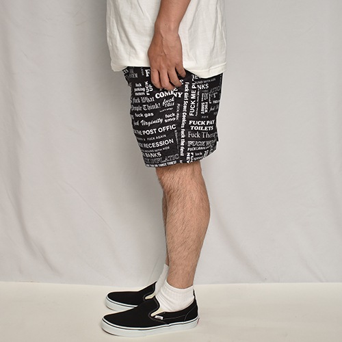 Fuck Word Amphibious Nylon Easy Short Pantsʥեåɥ硼ȥѥġ˥֥å [a-8004]