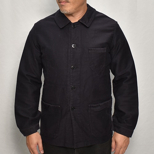 50's-60's Vintage French Moleskin Work Jacket(ե⡼륹 㥱å)ͥӡ/54cm [y-0595]