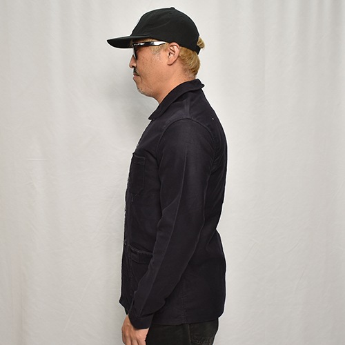 50's-60's Vintage French Moleskin Work Jacket(ե⡼륹 㥱å)ͥӡ/54cm [y-0595]