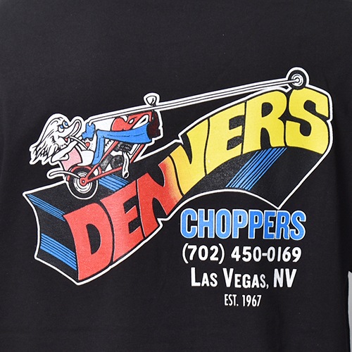 Denvers Choppers��US/80��s Original Design S/S T-Shirt�ʥǥ�С�������åѡ����ߥ��� T����ġ˥֥�å� [a-8557]