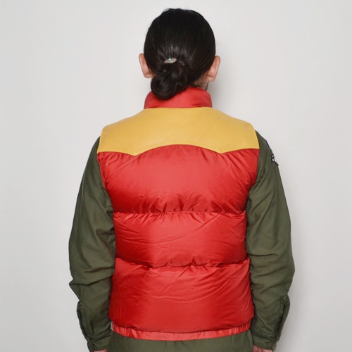 Crescent Down Works×US/Leather Yoke Down Vest（クレセントダウン 