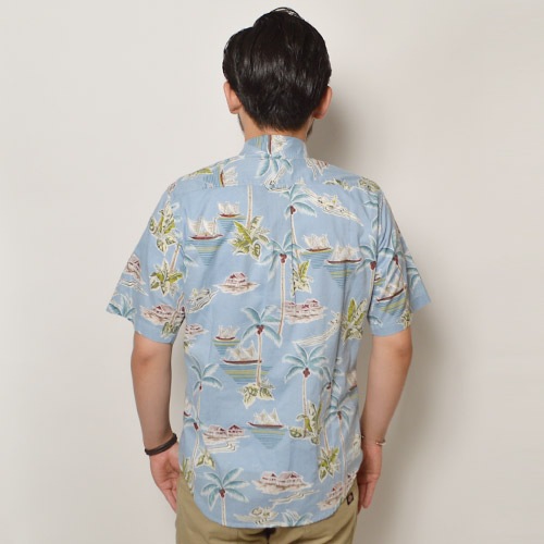 Reyn Spooner/B.D. Aloha Shirt/Polynesian Vintageʥ쥤󥹥סʡ ϥġ˥å֥롼 [n-9268]