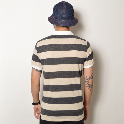 Alternative Apparel/S/S Border Polo Shirtʥ륿ͥƥ֥ѥ ܡݥġ˥֥åߥ١ [n-9273]