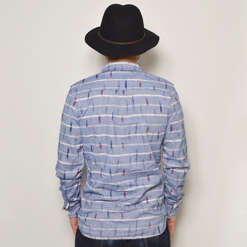 Vans/Travers Ikat Stripe Oxford ShirtsʥХ åȥȥ饤ץåġ˥֥롼 [n-9884]