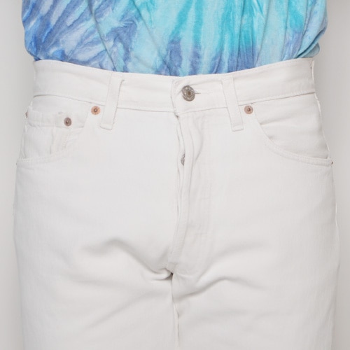 Levi'sUS/501 White Denim Cut Off Shortsʥ꡼Хߥ ǥ˥५åȥե硼ġ˥ۥ磻 [u-8748]