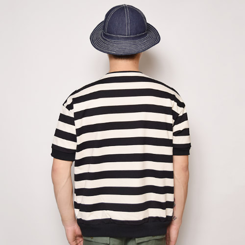 TowncraftUs/Over Sized Henly Border T-Shirtsʥ󥯥եȡߥ إ꡼ͥåܡTġ˥ʥߥ֥å [a-1124]