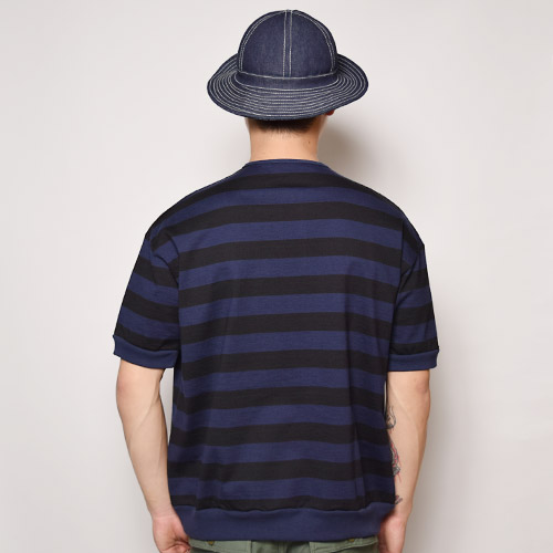 TowncraftUs/Over Sized Henly Border T-Shirtsʥ󥯥եȡߥ إ꡼ͥåܡTġ˥ͥӡߥ֥å [a-1126]