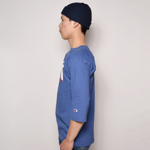 Champion/College 3/4 Sleeve Football T-Shirts/T1011�ʥ����ԥ��� ����å��եåȥܡ���T����ġ˥֥롼�ߥۥ磻�ȡߥ�å� [a-1216]