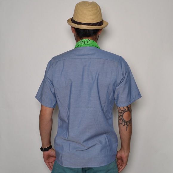 Red KapUS/Bandana Flap Chambray Shirtʥåɥåסߥ ġ˥饤ȥ֥롼ߥ꡼ [n-7095]