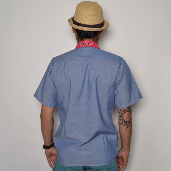 Red Kap��US/Bandana Flap Chambray Shirt�ʥ�åɥ���åסߥ��� ����ġ˥饤�ȥ֥롼�ߥ�å� [n-7096]