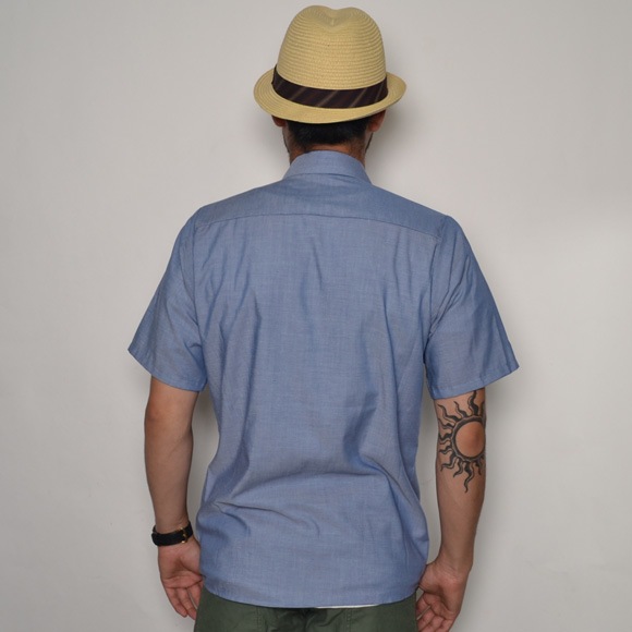 Red Kap��US/Mexican Rug Flap Chambray Shirt�ʥ�åɥ���åסߥ��� �����)�饤�ȥ֥롼�ߥͥ��ӡ� [n-7064]