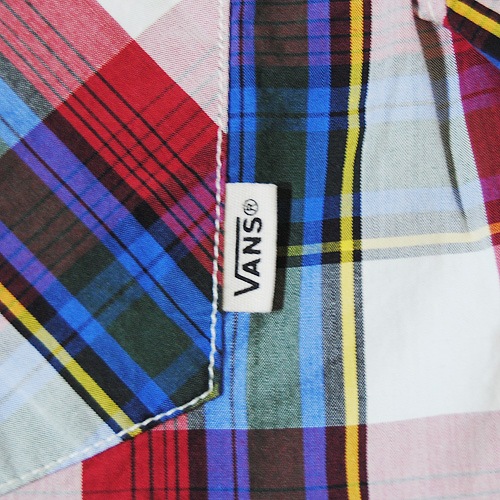 Vans/Farer S/S Shirt�ʥХ� �����å�����ġ˥�åɡߥ֥롼 [n-5538]