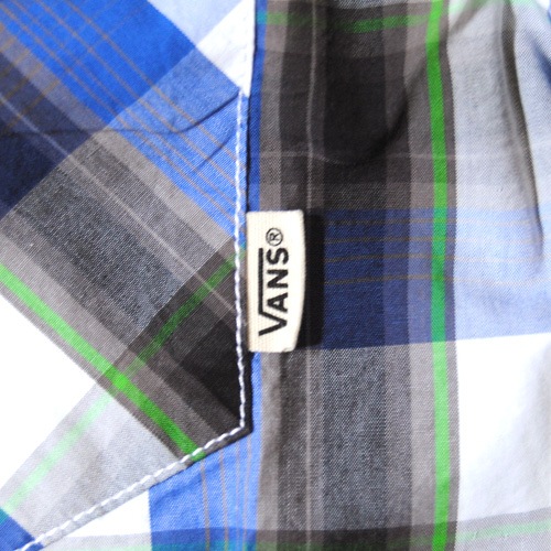 Vans/Farer S/S Shirt�ʥХ� �����å�����ġ˥֥롼�ߥ֥�å� [n-5539]