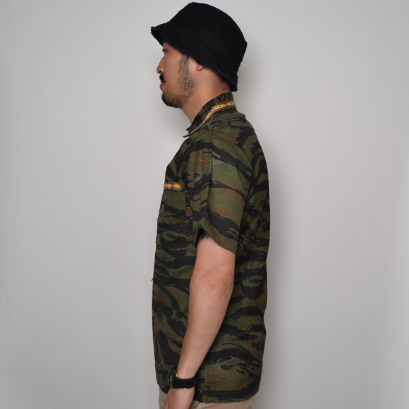 US ARMY��US/S/S Tyrolean Tiger Camo Utility Shirt��US�����ߡ� �����ꥢ�� �桼�ƥ���ƥ�������ġ˥������� [n-6892]