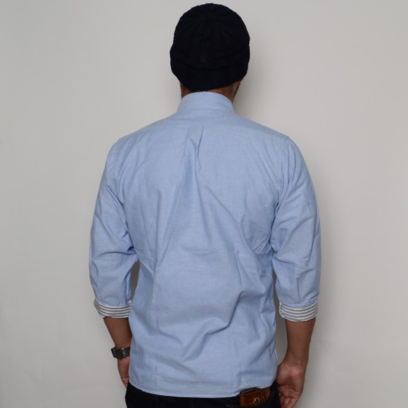 Red KapUS/Border Roll Up 3/4 Sleeve Shirtʥåɥåסߥ 3/4 륢åץġ˥饤ȥ֥롼 [n-7330]