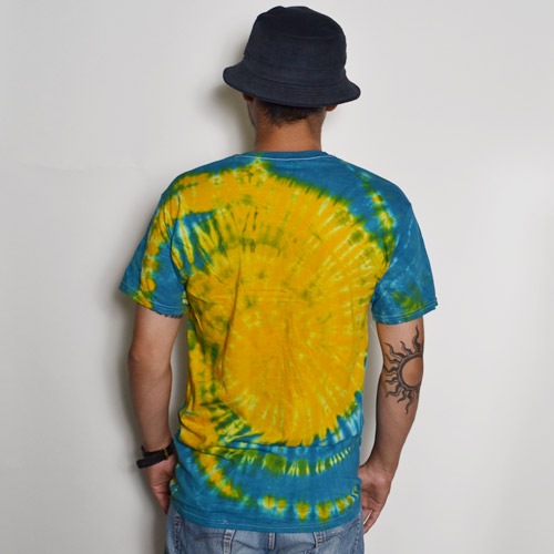 Hanes��US/S/S Tie Dye V-Neck T-Shirt�ʥإ��� V�ͥå�T����ġ˥֥롼�ߥ������� [n-8340]