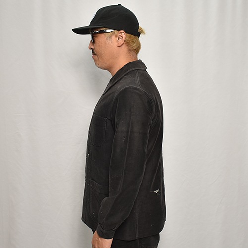 50's-60's Vintage French Black Moleskin Work Jacket(フレンチ
