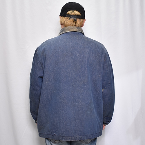 ��70-80's Vintage Blanket Lined Denim Chore Coat�ʥ֥�󥱥åȥ饤�ʡ����祢�����ȡ˥���ǥ���/������44���� [y-0938]