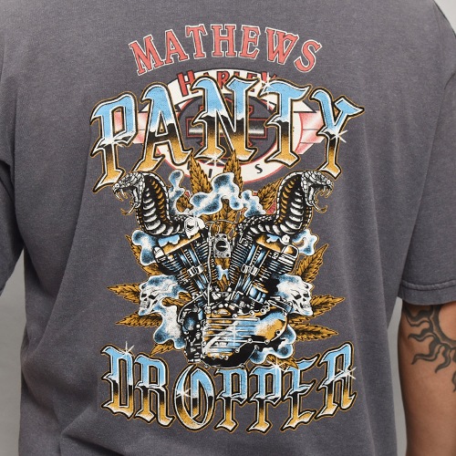 Panty Dropper��US/Custom Printed Biker S/S T-Shirt/Burst(�ѥ�ƥ��ɥ��åѡ��ߥ��� T�����)���㥳���륰�졼/������XL���� [y-0410]