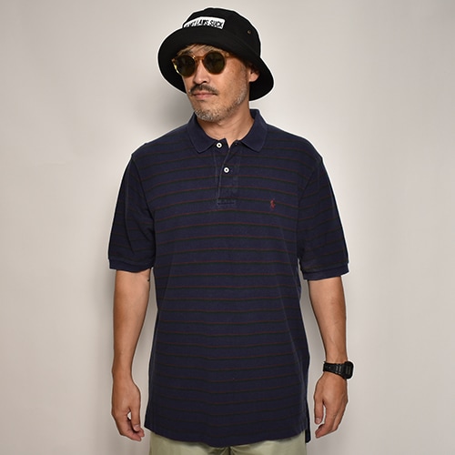 Polo by Ralph Lauren ポロシャツ ネイビー 日本人サイズM Polo Ralph Lauren/S/S Border Polo Shirt（ラルフローレン