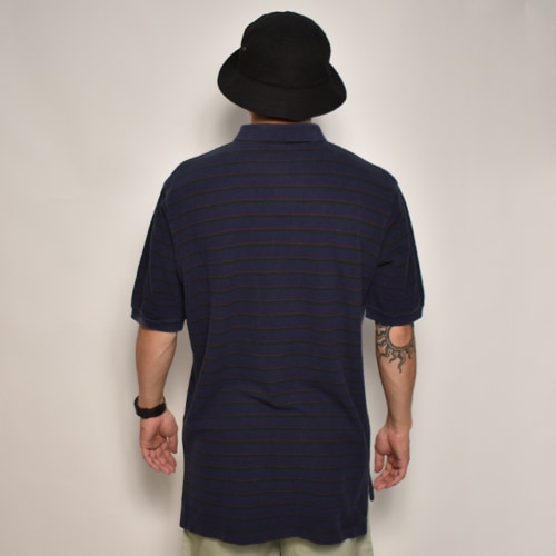 POLO RALPH LAUREN ネイビー ポロシャツ　US Sサイズ Polo Ralph Lauren/S/S Border Polo Shirt（ラルフローレン