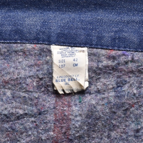 ��Blue Bell/70-80's Vintage Blanket Lined Denim Chore Coat�ʥ֥롼�٥� �֥�󥱥åȥ饤�ʡ����祢�����ȡ˥���ǥ���/������42 [y-0940]