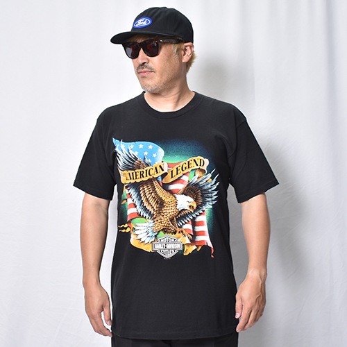 激レアビンテージハーレーダビッドソン Tシャツ XL Vintage/Old Harley Davidson Dealer & Rally T-Shirt(ハーレー