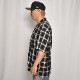 Pro Club/Ombre Checked S/S Rayon Shirt�ʥץ������ ����֥�����å�����ġ˥֥�å��ߥۥ磻�� [a-7548]