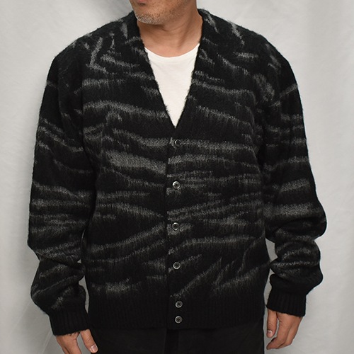 Penny's/Tiger Patterned Shaggy Knit Cardigan�ʥڥˡ��� �˥åȥ����ǥ�����˥��졼�ߥ֥�å� [a-8245]