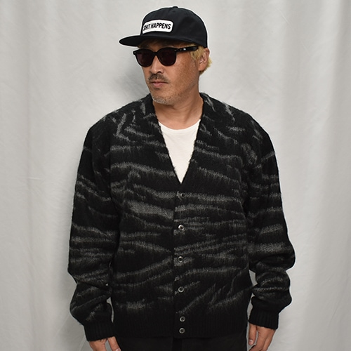 Penny's/Tiger Patterned Shaggy Knit Cardigan�ʥڥˡ��� �˥åȥ����ǥ�����˥��졼�ߥ֥�å� [a-8245]