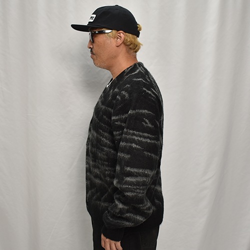 Penny's/Tiger Patterned Shaggy Knit Cardigan�ʥڥˡ��� �˥åȥ����ǥ�����˥��졼�ߥ֥�å� [a-8245]