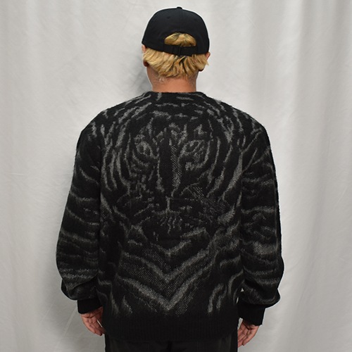 Penny's/Tiger Patterned Shaggy Knit Cardigan�ʥڥˡ��� �˥åȥ����ǥ�����˥��졼�ߥ֥�å� [a-8245]