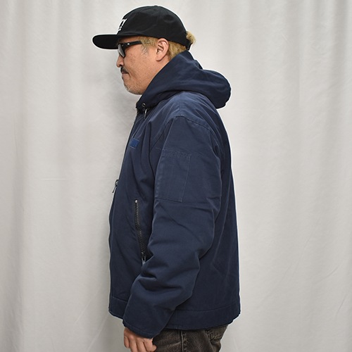 ��80's-90's Vintage French Navy Deck Jacket(�ե����ͥ��ӡ� �ǥå����㥱�å�)�ͥ��ӡ�/����65cm [y-0885]