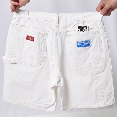 ��Dickies/White Drill Painter Shorts�ʥǥ��å����� �ڥ��󥿡����硼�ġ˥ۥ磻��/������W33 [y-1238]