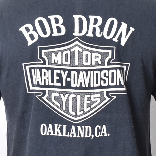 ��Vintage/Old Harley Davidson Dealer & Rally T-Shirt(�ϡ��졼���ӥåɥ��� T�����)�֥�å�/������L [y-1401]