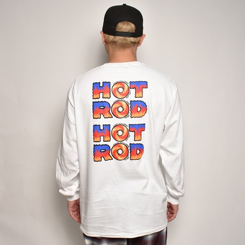 Hot Rod L/S T-Shirt（ホットロッド Tシャツ）ホワイト [a-5866]-US ONLINE SHOP