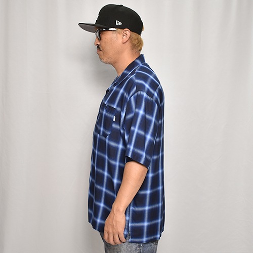 Pro Club/Ombre Checked S/S Rayon Shirt（プロクラブ オンブレ