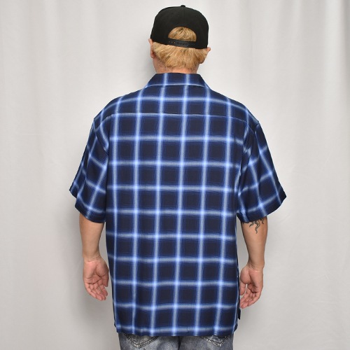 Pro Club/Ombre Checked S/S Rayon Shirt（プロクラブ オンブレ